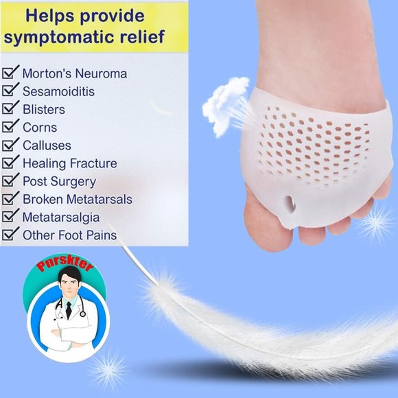 New Material, Forefoot Pads, Toe Spacers, Breathable & Soft Gel - Pnrskter - Picture 4 of 5